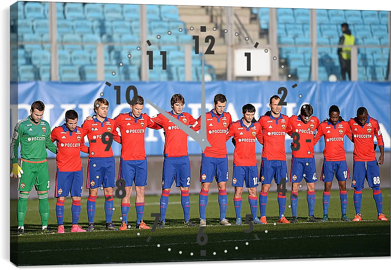 Часы картина - ФК ЦСКА Москва. FC CSKA Moscow