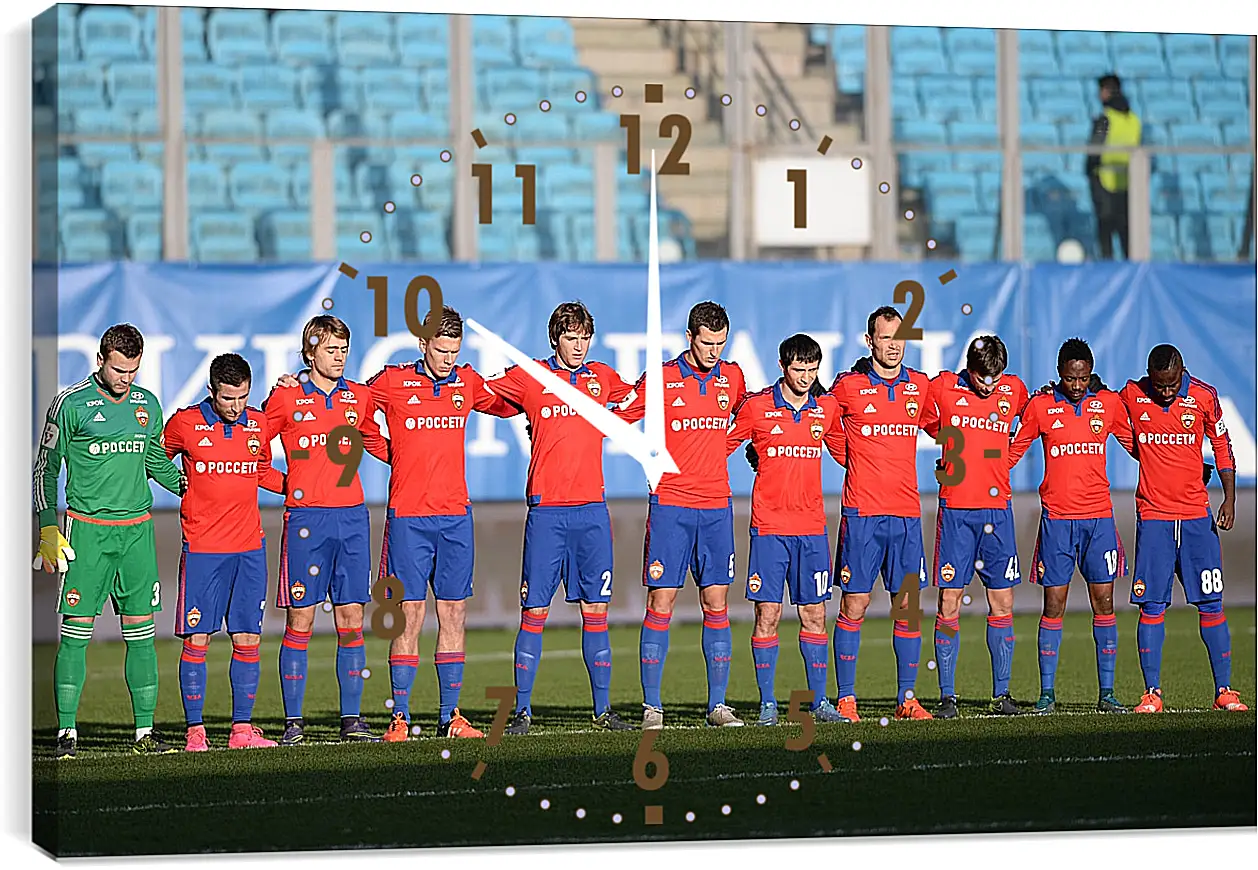 Часы картина - ФК ЦСКА Москва. FC CSKA Moscow