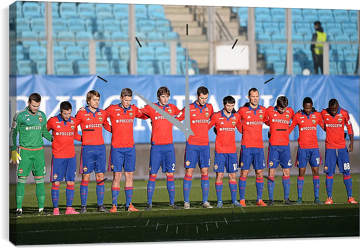 Часы картина - ФК ЦСКА Москва. FC CSKA Moscow