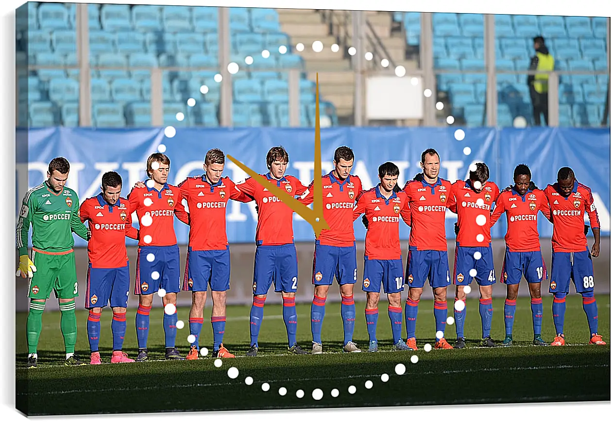 Часы картина - ФК ЦСКА Москва. FC CSKA Moscow