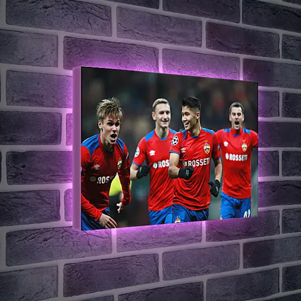 Лайтбокс световая панель - Празднование гола. ФК ЦСКА Москва. FC CSKA Moscow