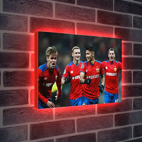 Лайтбокс световая панель - Празднование гола. ФК ЦСКА Москва. FC CSKA Moscow