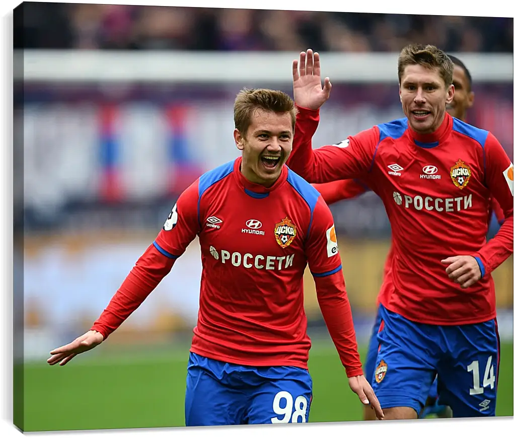 Постер и плакат - Празднование гола. ФК ЦСКА Москва. FC CSKA Moscow