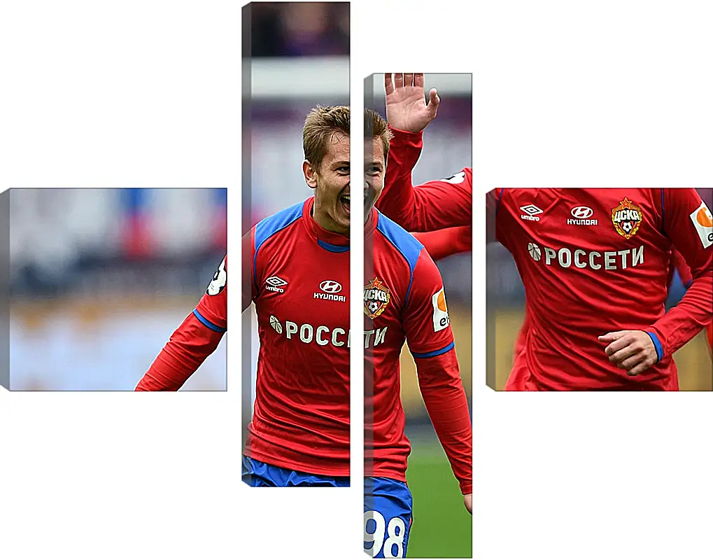 Модульная картина - Празднование гола. ФК ЦСКА Москва. FC CSKA Moscow