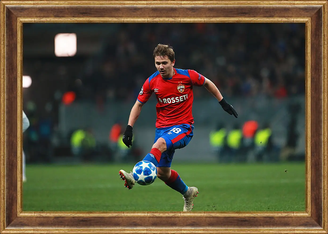 Картина в раме - Иван Обляков. ФК ЦСКА Москва. FC CSKA Moscow