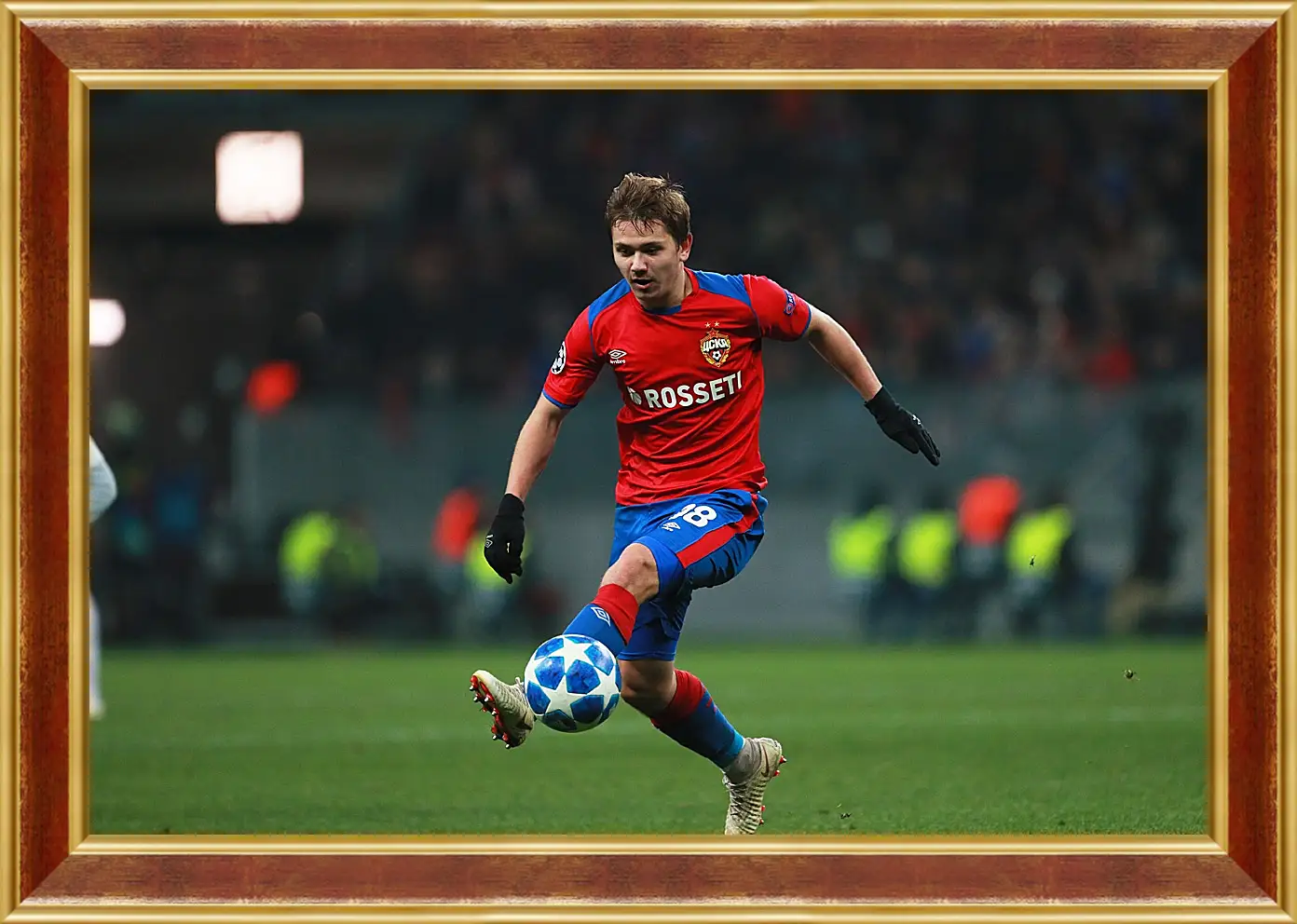 Картина в раме - Иван Обляков. ФК ЦСКА Москва. FC CSKA Moscow