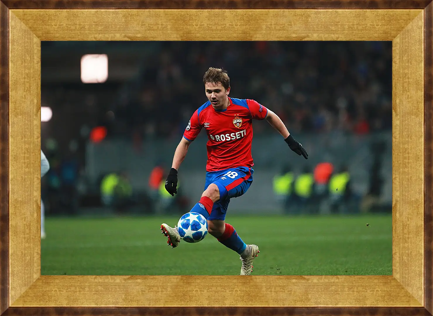 Картина в раме - Иван Обляков. ФК ЦСКА Москва. FC CSKA Moscow