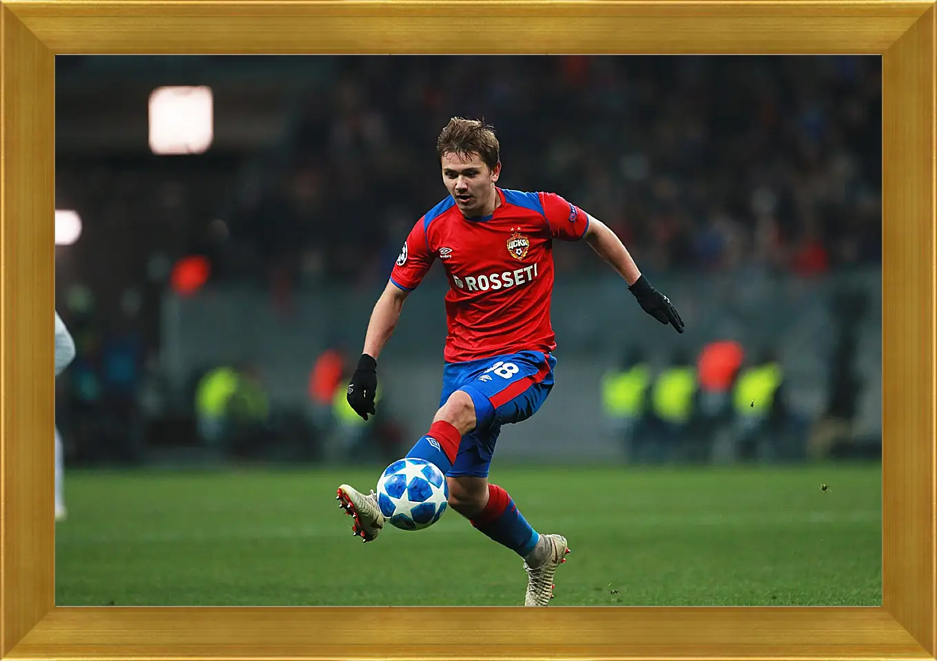 Картина в раме - Иван Обляков. ФК ЦСКА Москва. FC CSKA Moscow