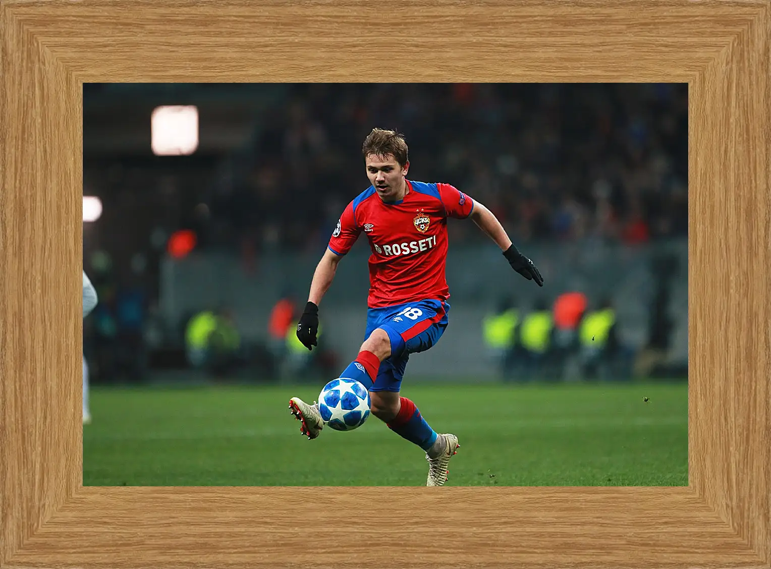 Картина в раме - Иван Обляков. ФК ЦСКА Москва. FC CSKA Moscow