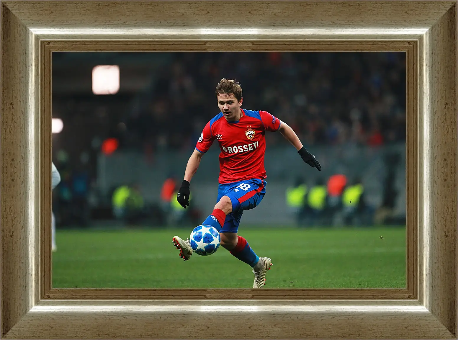 Картина в раме - Иван Обляков. ФК ЦСКА Москва. FC CSKA Moscow