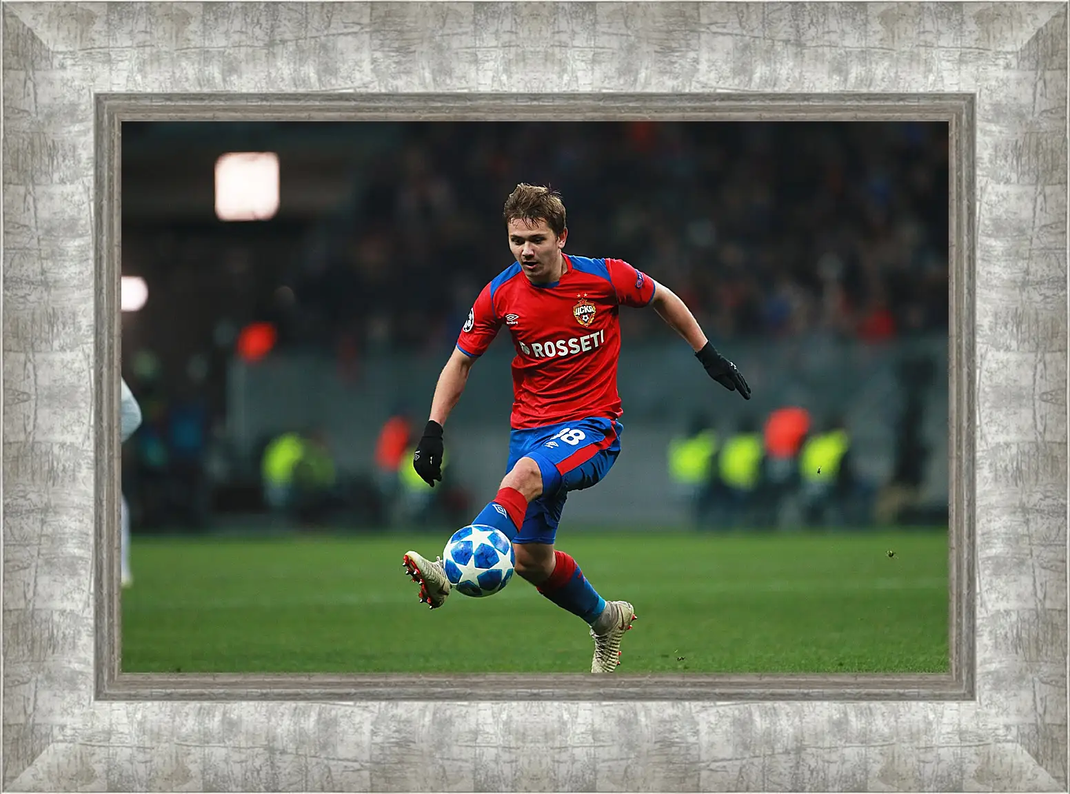 Картина в раме - Иван Обляков. ФК ЦСКА Москва. FC CSKA Moscow