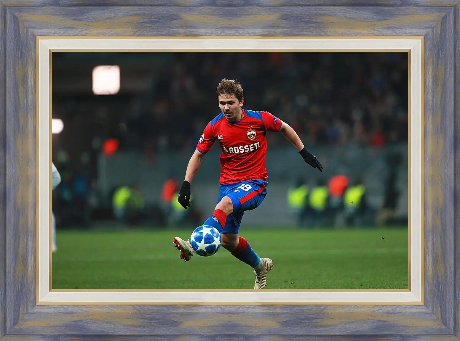 Картина в раме - Иван Обляков. ФК ЦСКА Москва. FC CSKA Moscow