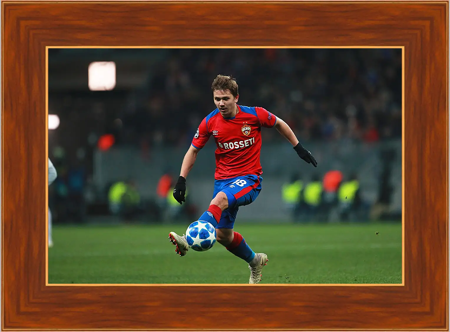 Картина в раме - Иван Обляков. ФК ЦСКА Москва. FC CSKA Moscow