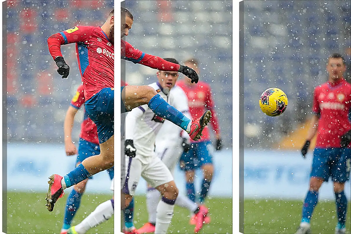 Модульная картина - Удар Влашича. ФК ЦСКА Москва. FC CSKA Moscow