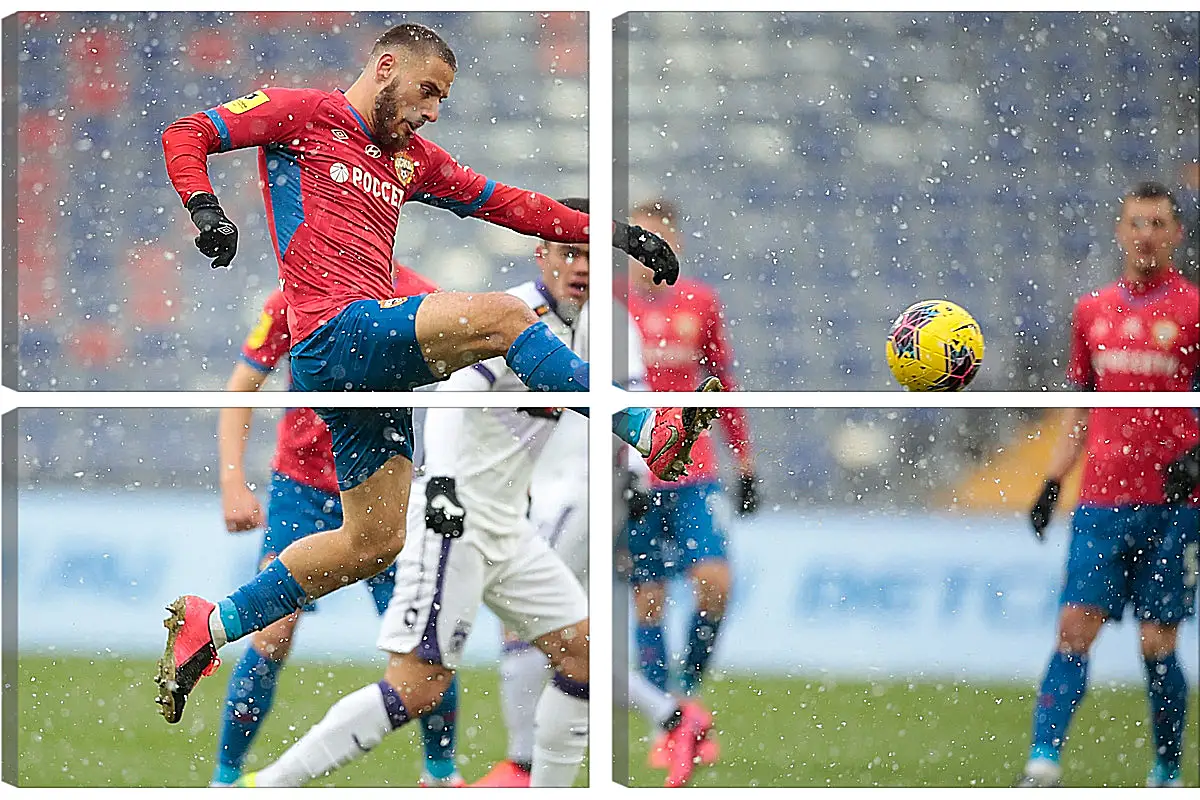 Модульная картина - Удар Влашича. ФК ЦСКА Москва. FC CSKA Moscow