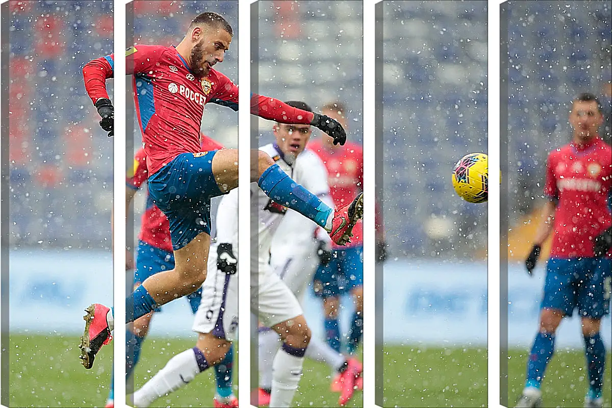 Модульная картина - Удар Влашича. ФК ЦСКА Москва. FC CSKA Moscow