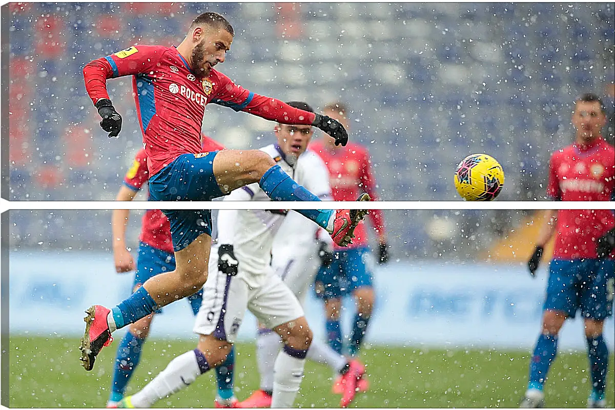 Модульная картина - Удар Влашича. ФК ЦСКА Москва. FC CSKA Moscow