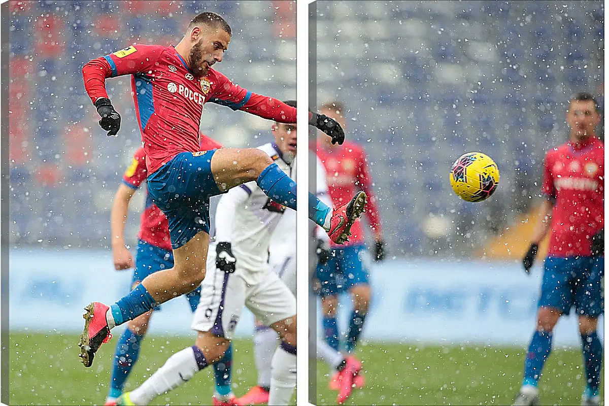 Модульная картина - Удар Влашича. ФК ЦСКА Москва. FC CSKA Moscow