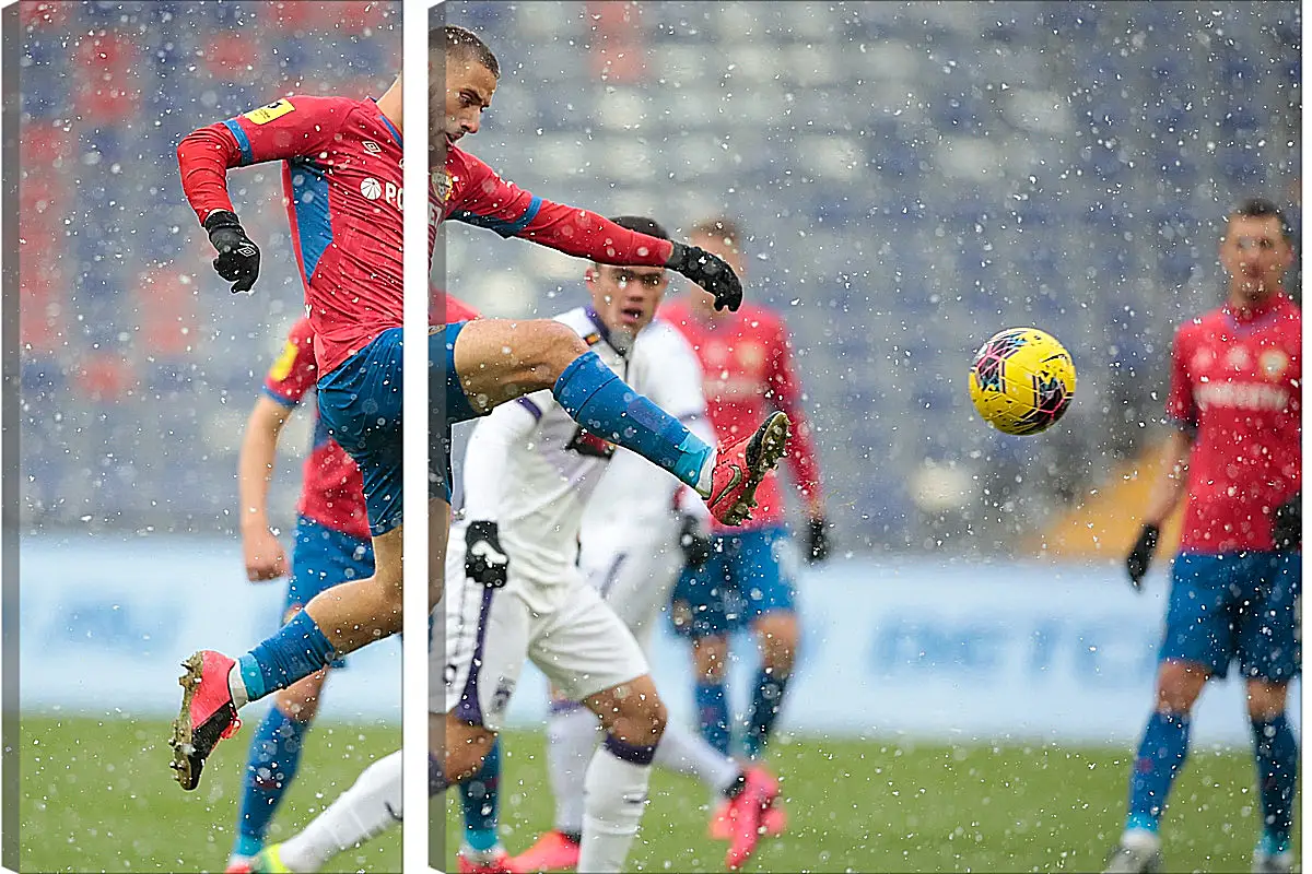 Модульная картина - Удар Влашича. ФК ЦСКА Москва. FC CSKA Moscow