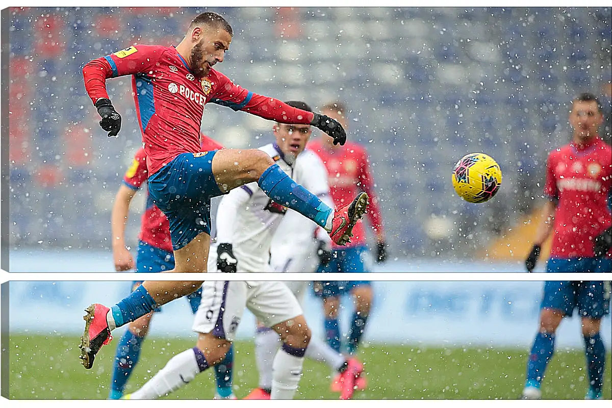 Модульная картина - Удар Влашича. ФК ЦСКА Москва. FC CSKA Moscow