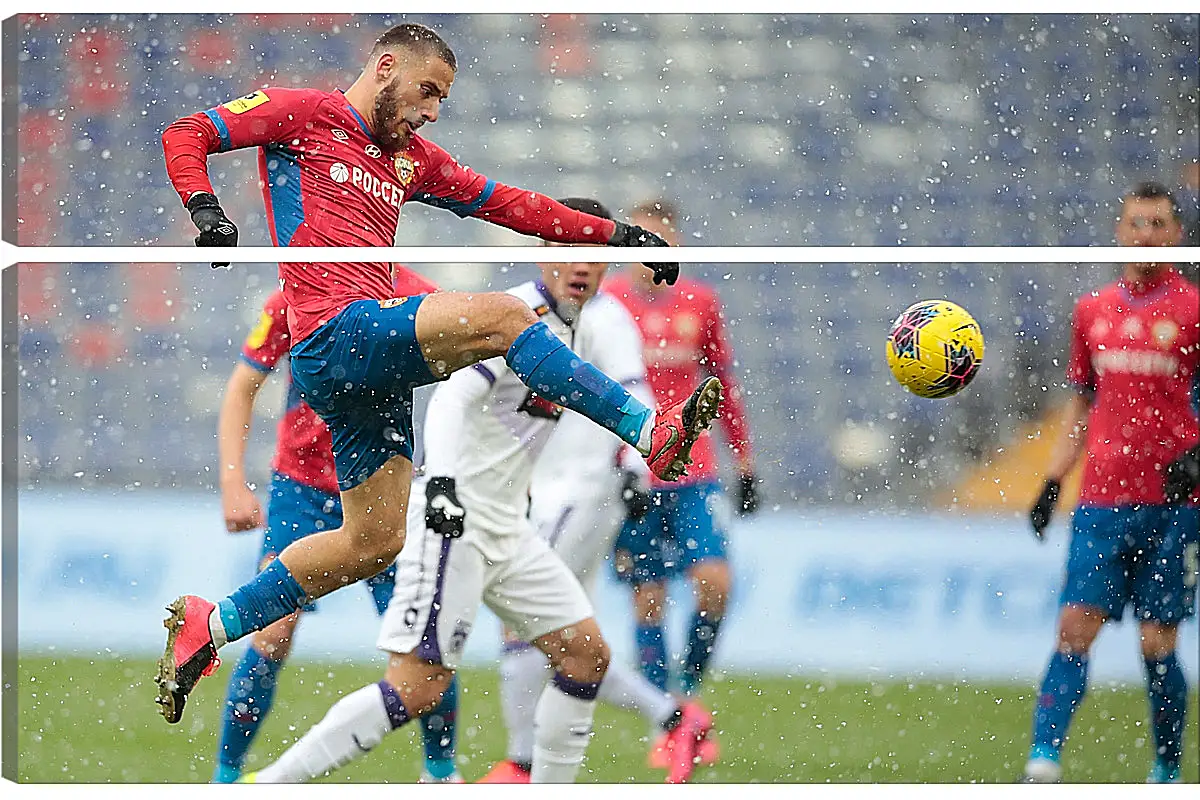 Модульная картина - Удар Влашича. ФК ЦСКА Москва. FC CSKA Moscow