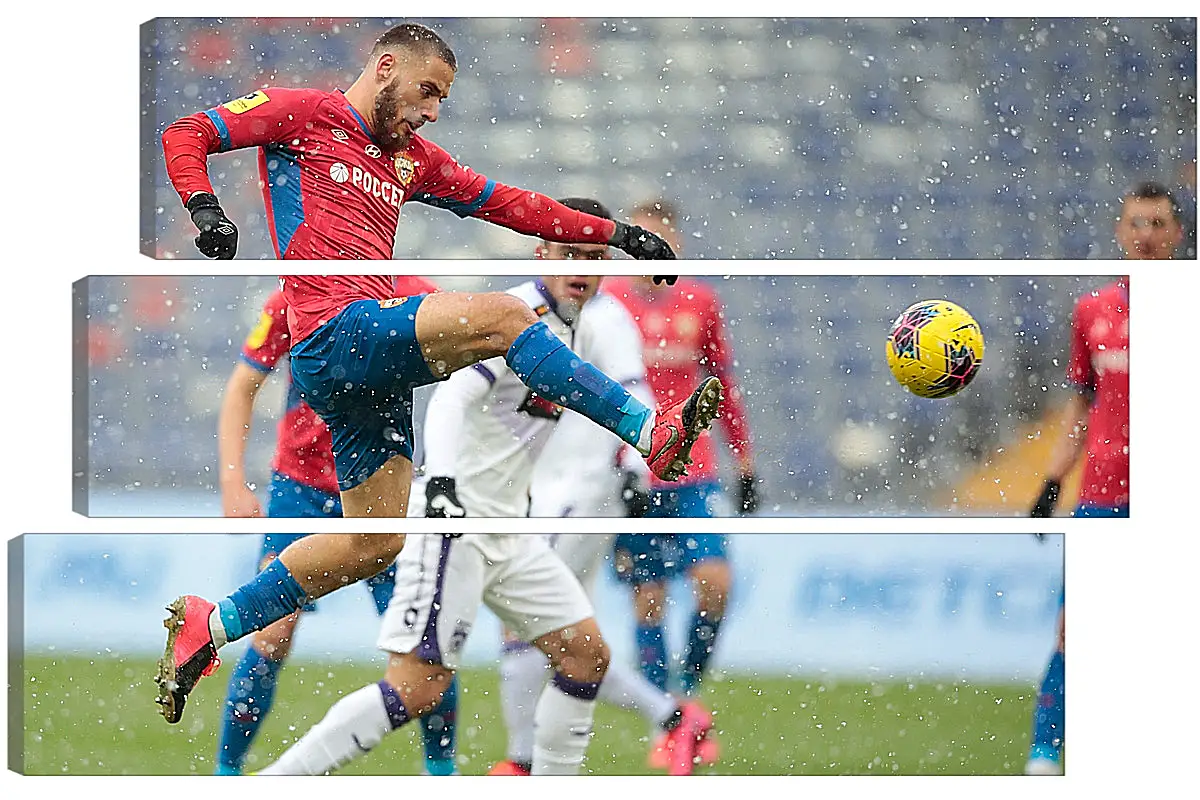 Модульная картина - Удар Влашича. ФК ЦСКА Москва. FC CSKA Moscow