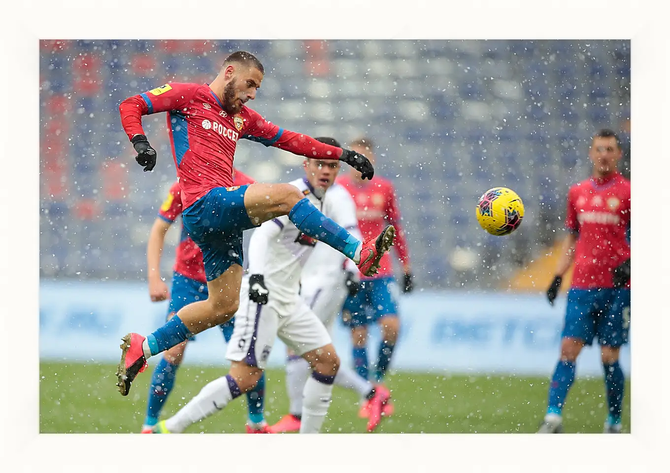 Картина в раме - Удар Влашича. ФК ЦСКА Москва. FC CSKA Moscow