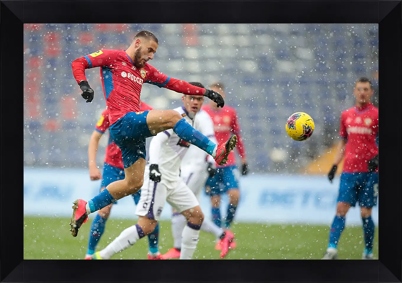 Картина в раме - Удар Влашича. ФК ЦСКА Москва. FC CSKA Moscow