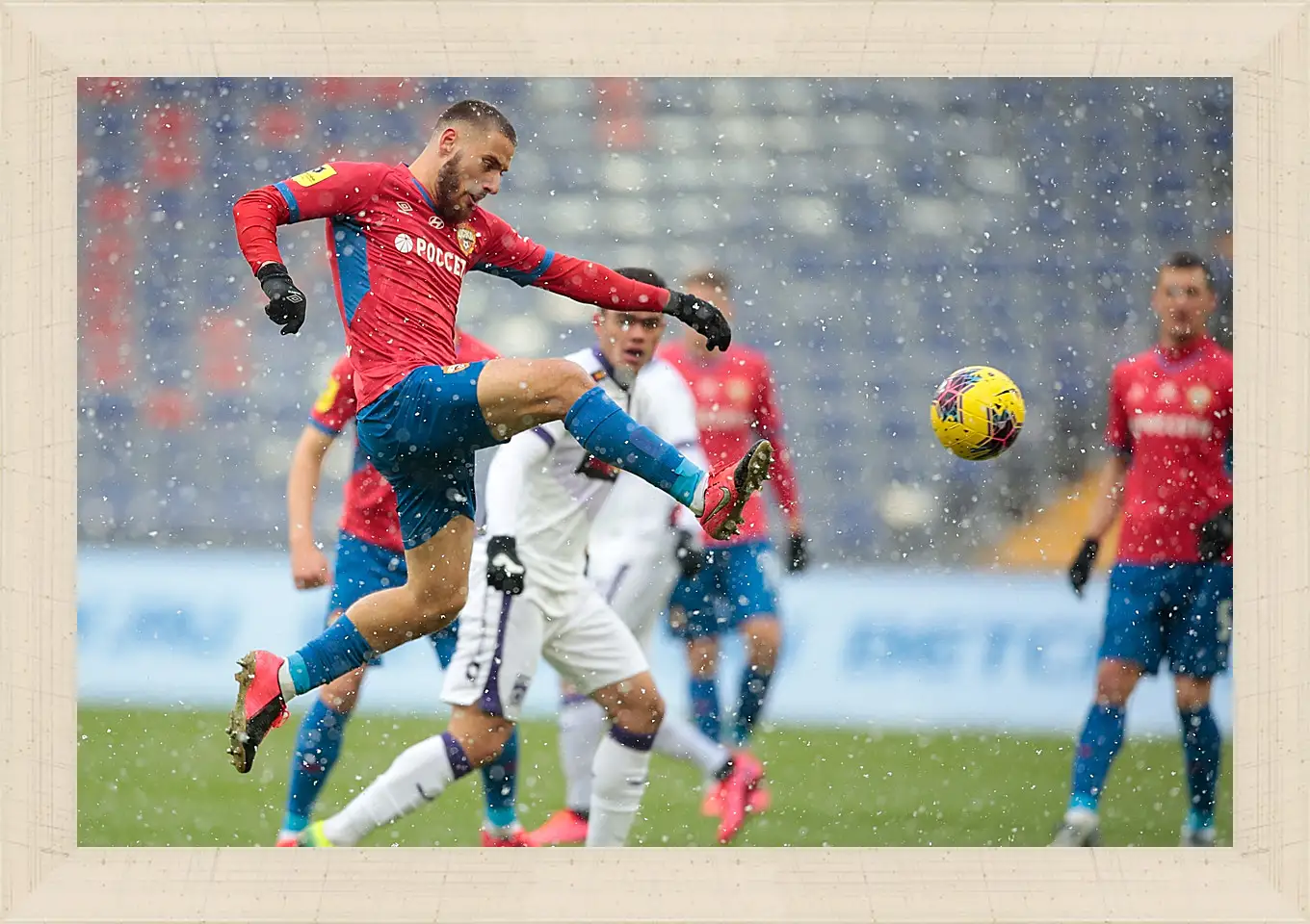 Картина в раме - Удар Влашича. ФК ЦСКА Москва. FC CSKA Moscow