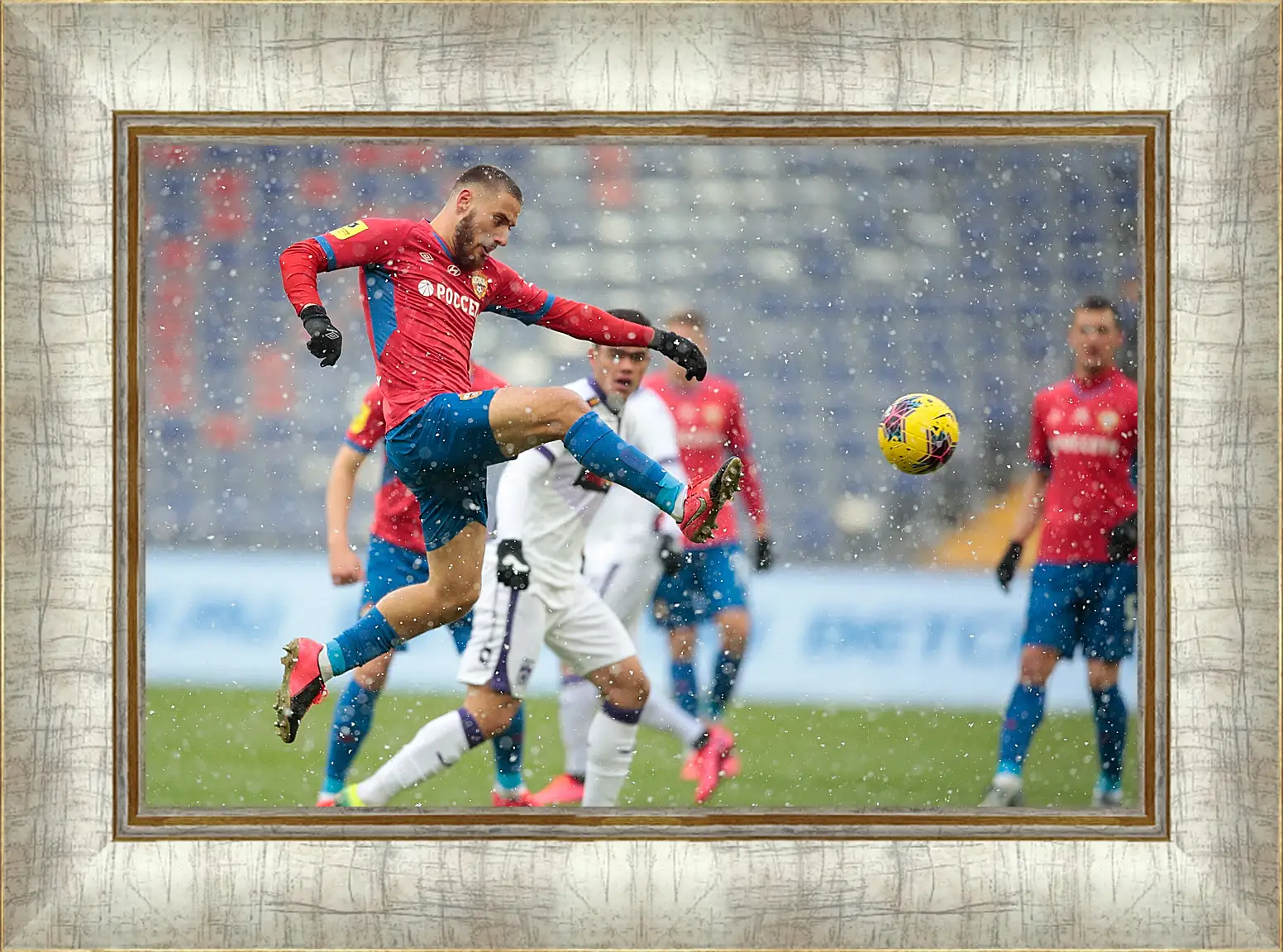 Картина в раме - Удар Влашича. ФК ЦСКА Москва. FC CSKA Moscow