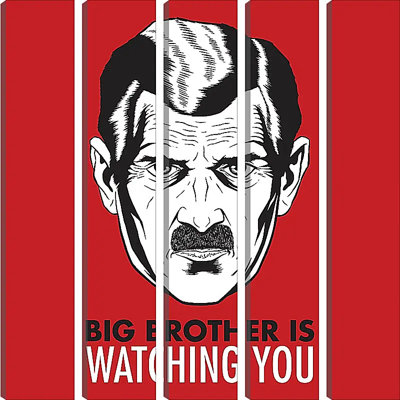 Модульная картина - Большой брат следит за тобой. Big brother is watching you