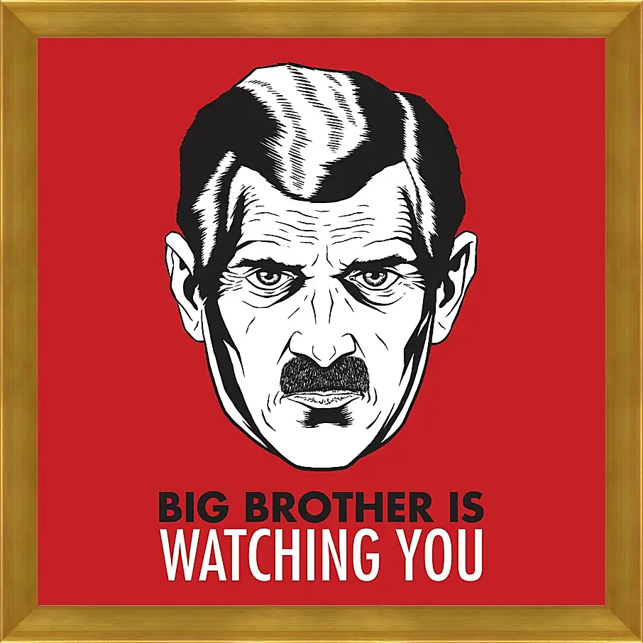 Картина в раме - Большой брат следит за тобой. Big brother is watching you