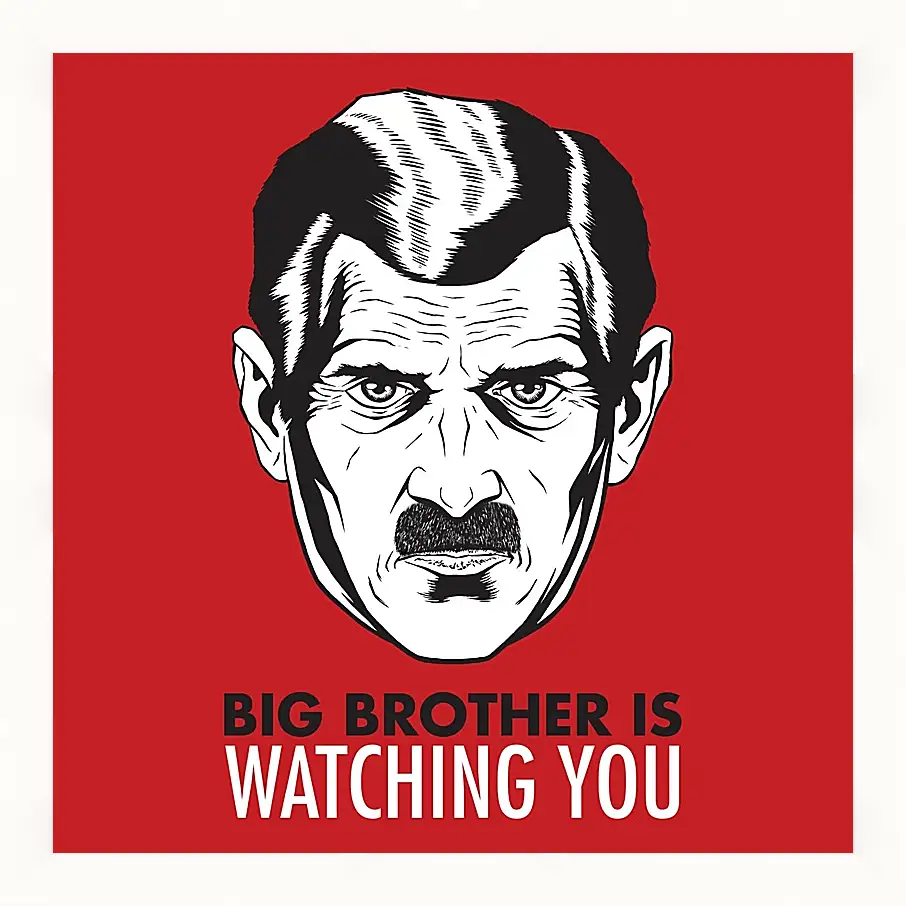 Картина в раме - Большой брат следит за тобой. Big brother is watching you