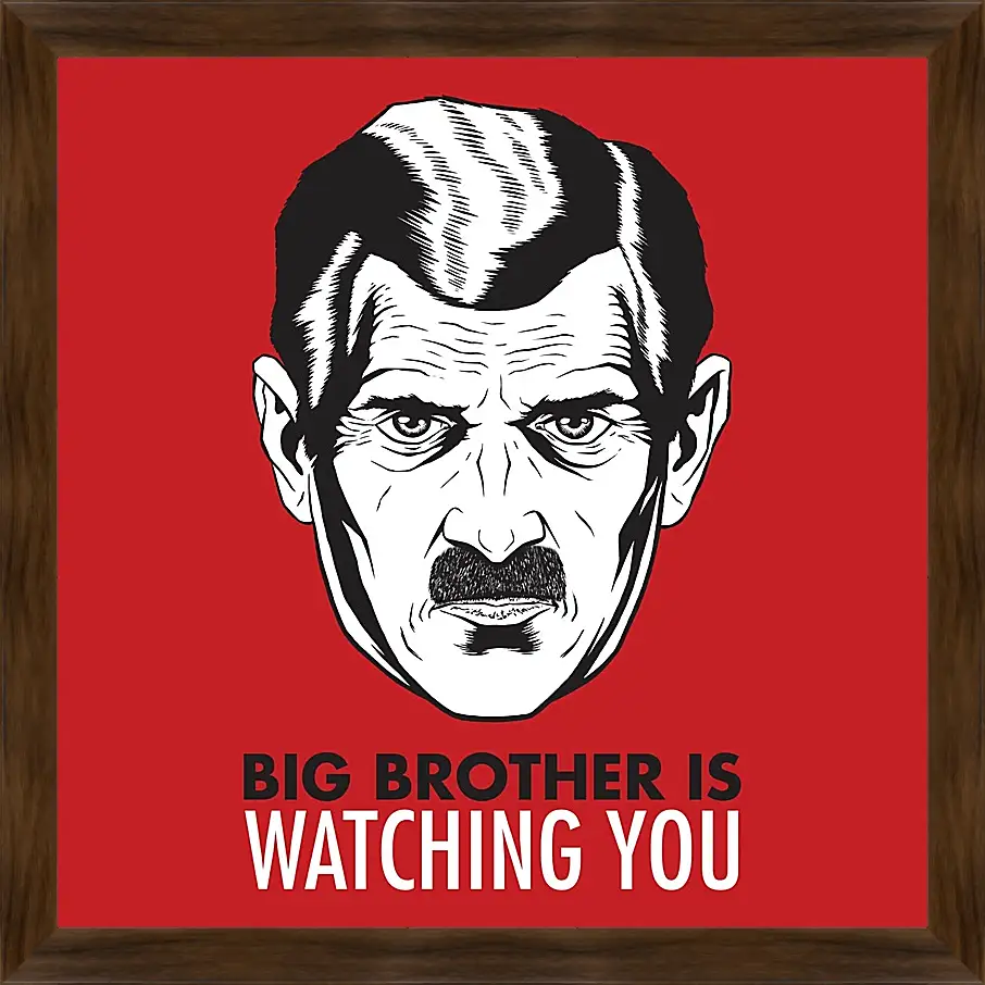 Картина в раме - Большой брат следит за тобой. Big brother is watching you