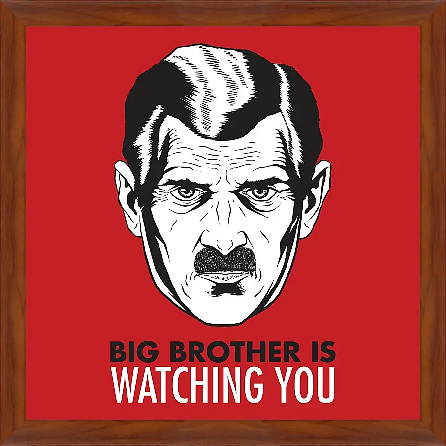 Картина в раме - Большой брат следит за тобой. Big brother is watching you