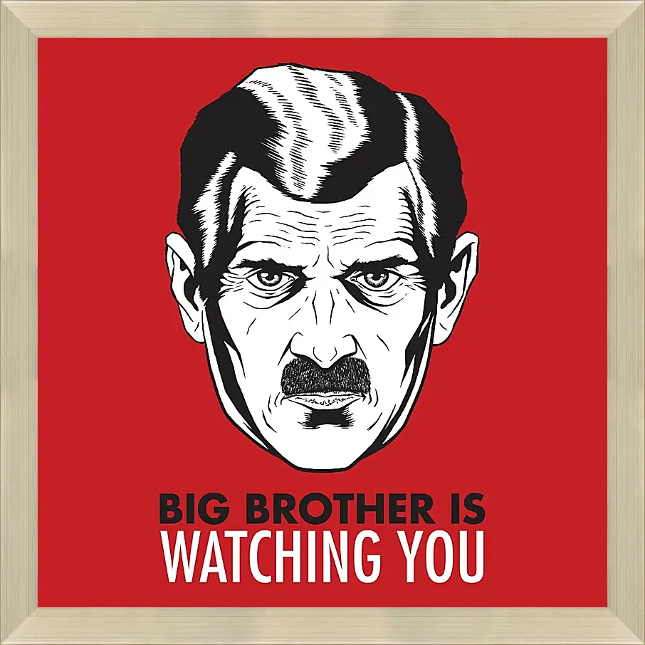 Картина в раме - Большой брат следит за тобой. Big brother is watching you