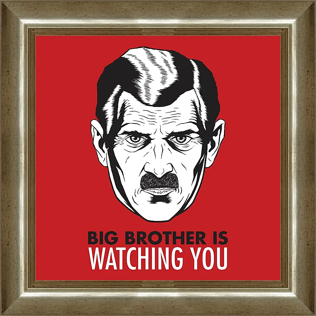 Картина в раме - Большой брат следит за тобой. Big brother is watching you