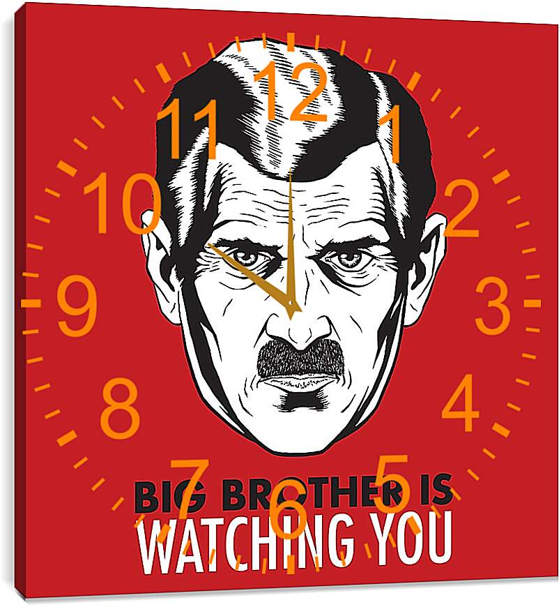 Часы картина - Большой брат следит за тобой. Big brother is watching you