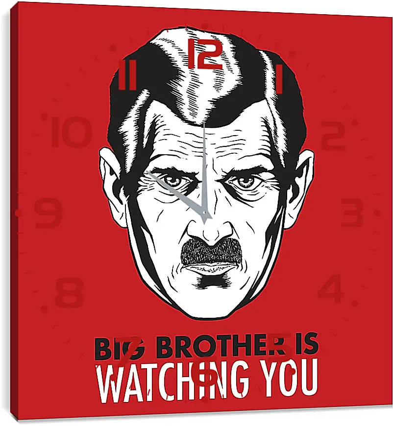 Часы картина - Большой брат следит за тобой. Big brother is watching you