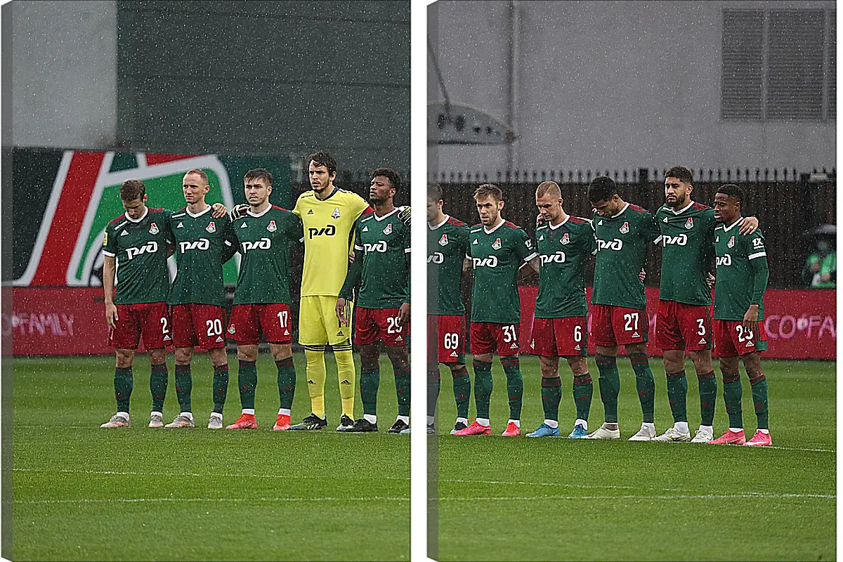 Модульная картина - ФК Локомотив Москва. FC Lokomotiv Moscow