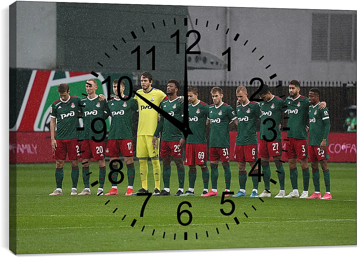 Часы картина - ФК Локомотив Москва. FC Lokomotiv Moscow