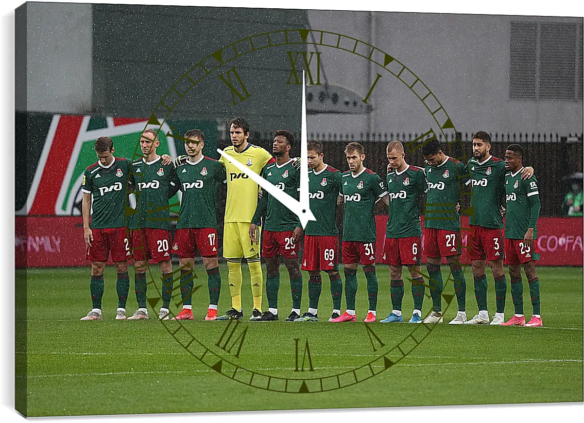 Часы картина - ФК Локомотив Москва. FC Lokomotiv Moscow