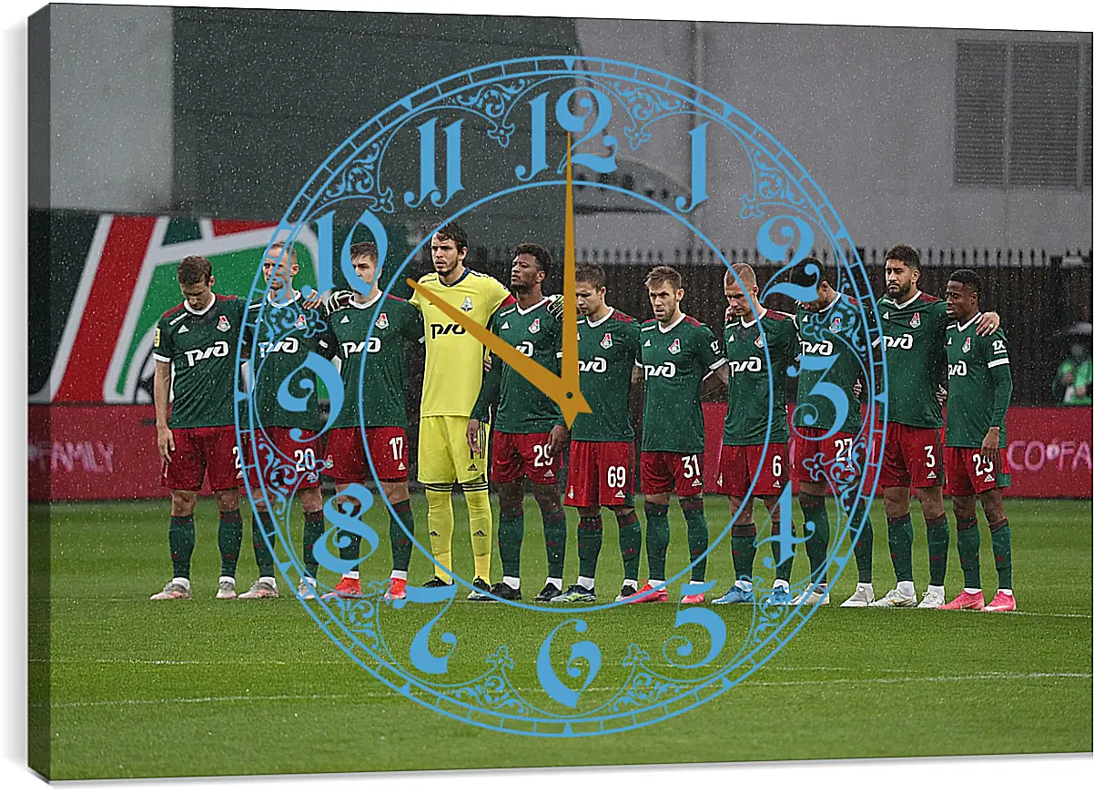 Часы картина - ФК Локомотив Москва. FC Lokomotiv Moscow