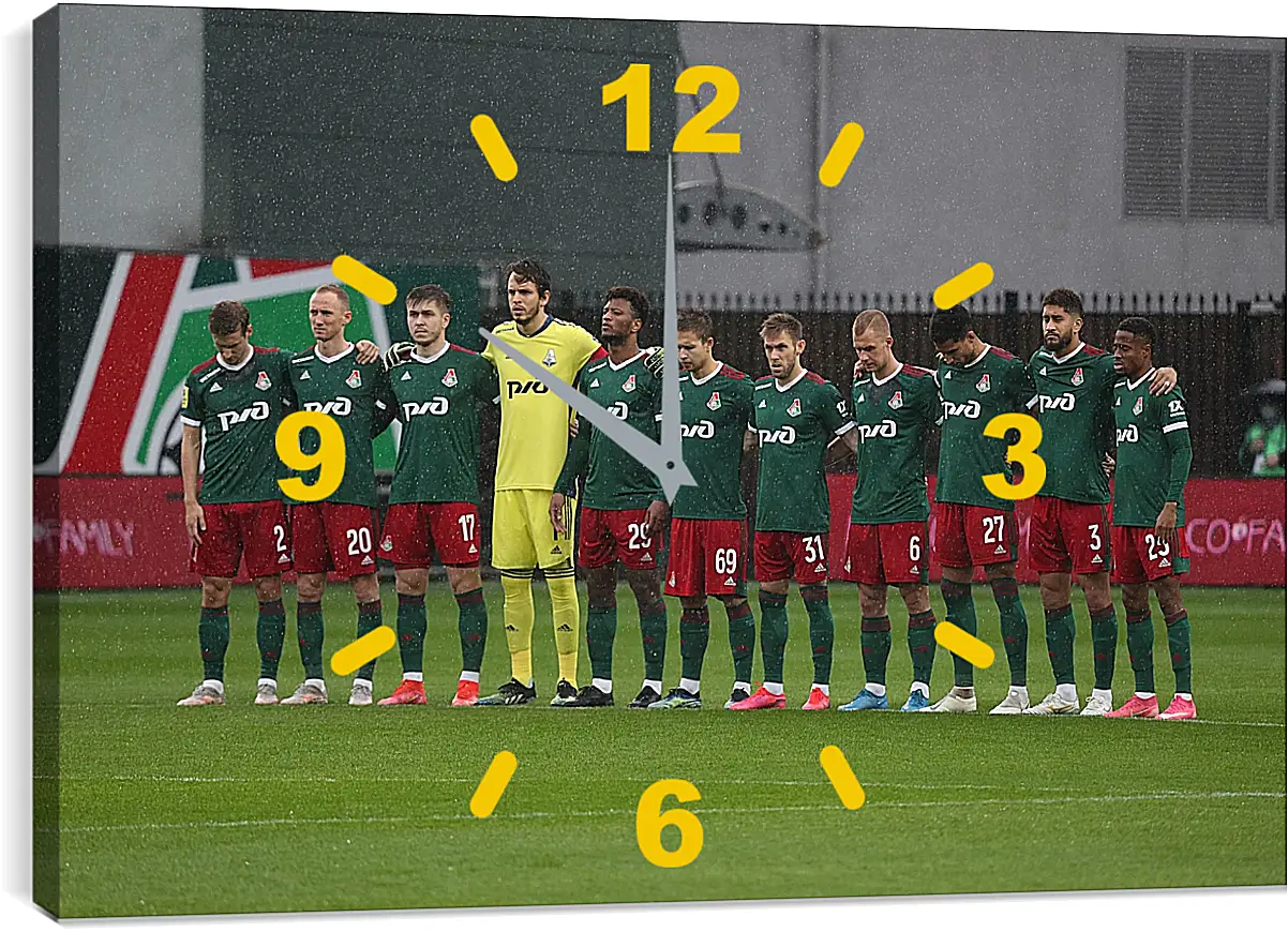 Часы картина - ФК Локомотив Москва. FC Lokomotiv Moscow