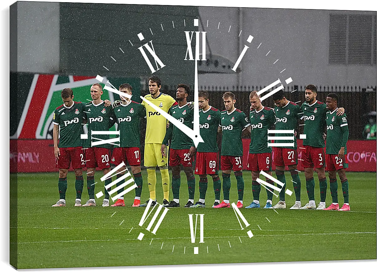 Часы картина - ФК Локомотив Москва. FC Lokomotiv Moscow