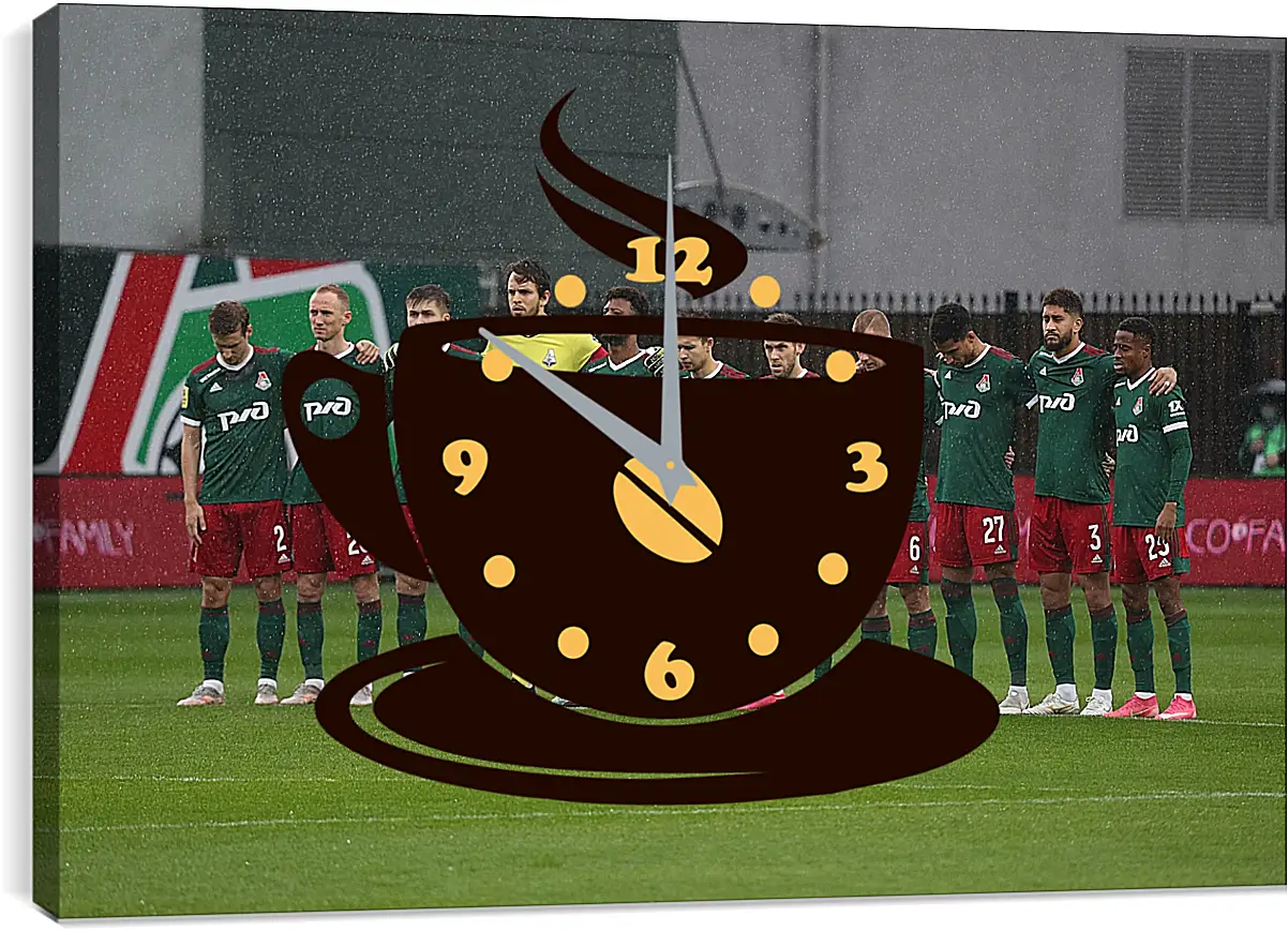 Часы картина - ФК Локомотив Москва. FC Lokomotiv Moscow