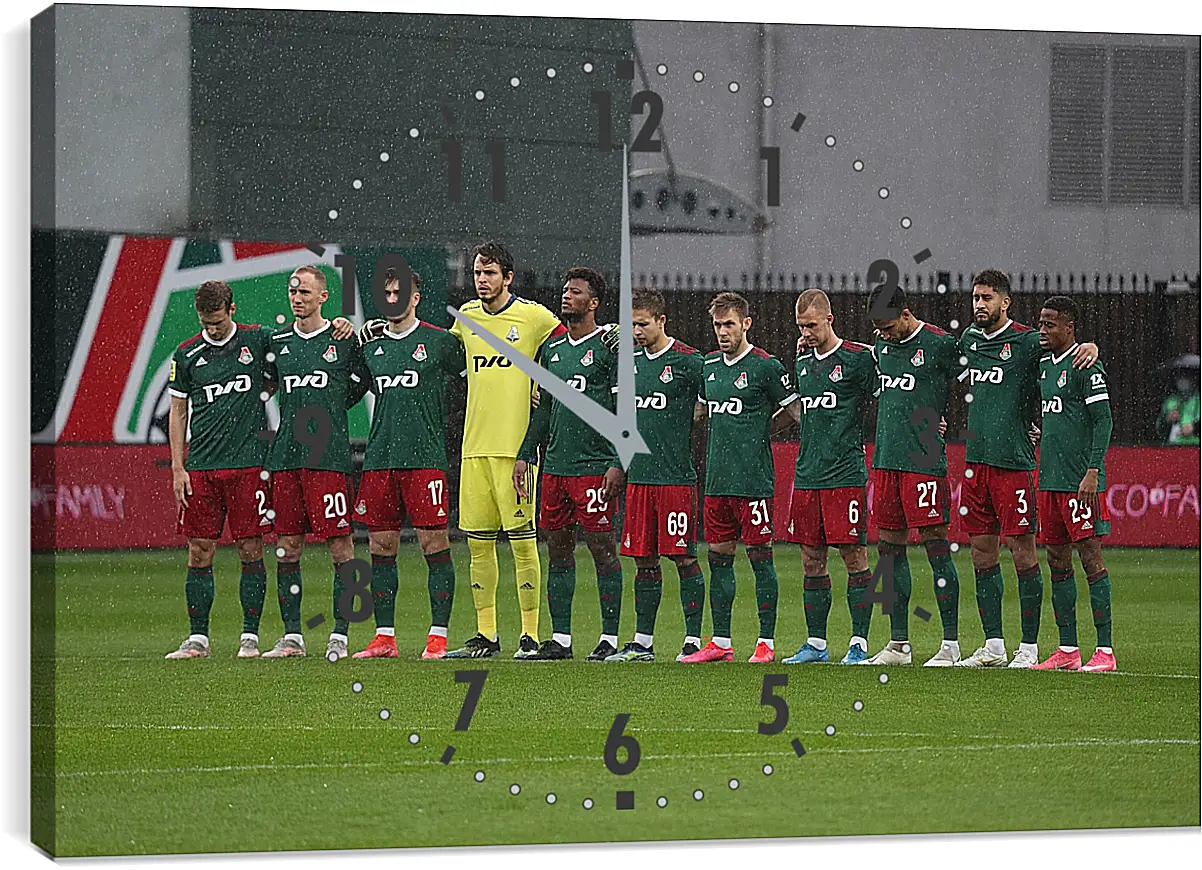 Часы картина - ФК Локомотив Москва. FC Lokomotiv Moscow