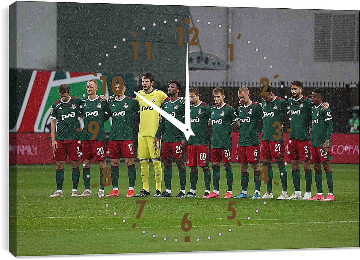 Часы картина - ФК Локомотив Москва. FC Lokomotiv Moscow