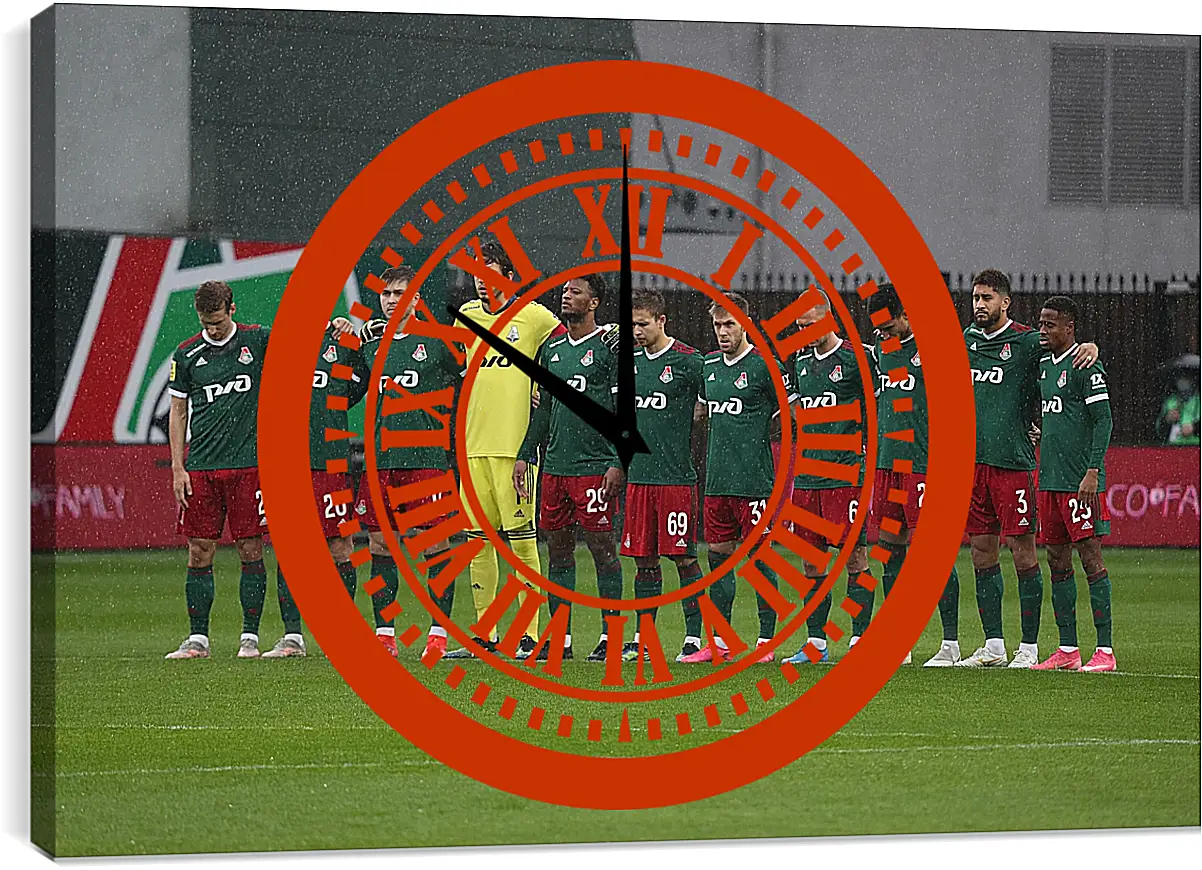 Часы картина - ФК Локомотив Москва. FC Lokomotiv Moscow