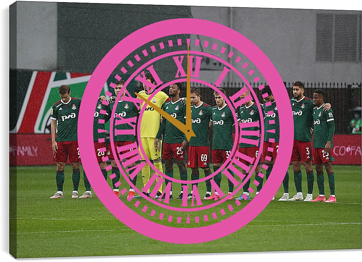 Часы картина - ФК Локомотив Москва. FC Lokomotiv Moscow